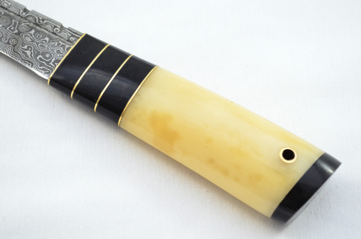 New Fantastic Genuine Laminate Handle Sgian Dubh Bottle Opener Damascus Steel Made in Sheffield England - Image 4
