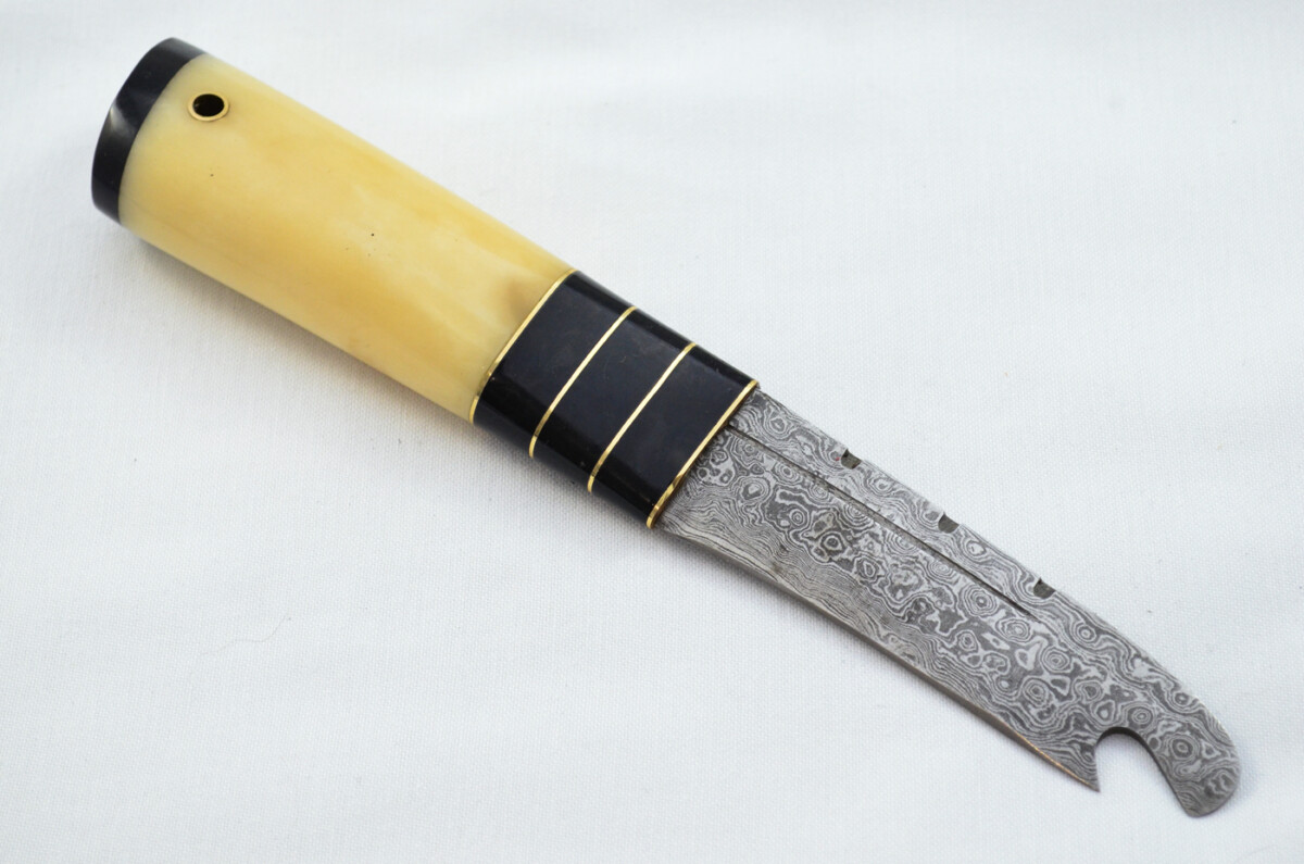 New Fantastic Genuine Laminate Handle Sgian Dubh Bottle Opener Damascus Steel Made in Sheffield England - Image 5