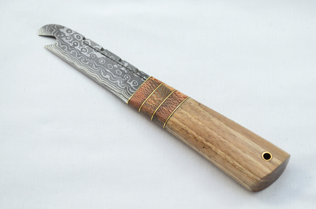New Fantastic Genuine Laminate Handle Sgian Dubh Bottle Opener Damascus Steel Made in Sheffield England - Image 2