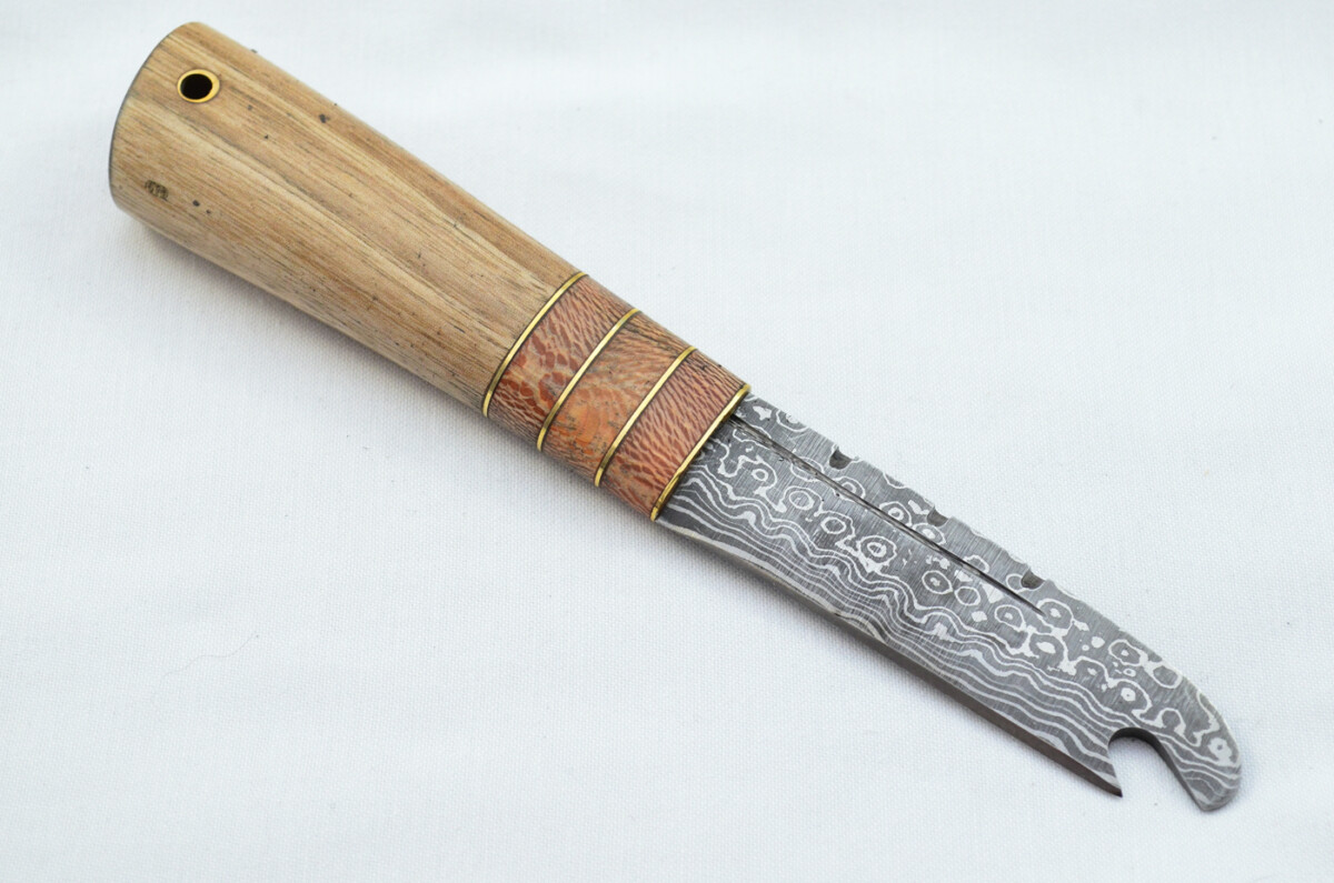 New Fantastic Genuine Laminate Handle Sgian Dubh Bottle Opener Damascus Steel Made in Sheffield England - Image 5