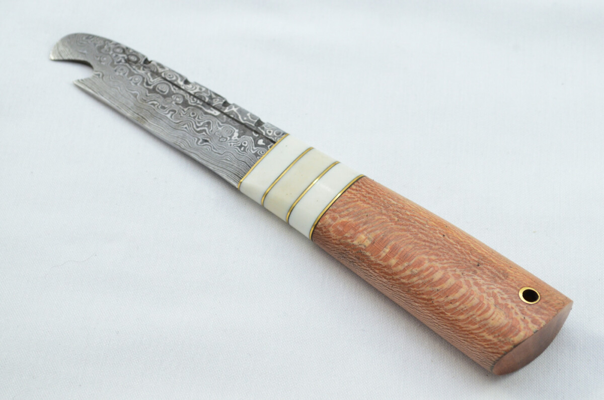 New Fantastic Genuine Laminate Handle Sgian Dubh Bottle Opener Damascus Steel Made in Sheffield England - Image 2