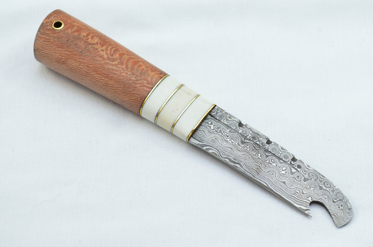 New Fantastic Genuine Laminate Handle Sgian Dubh Bottle Opener Damascus Steel Made in Sheffield England - Image 5