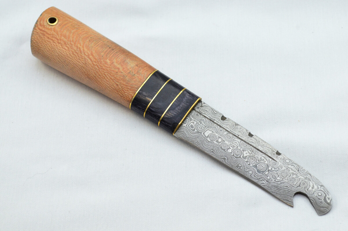 New Fantastic Genuine Laminate Handle Sgian Dubh Bottle Opener Damascus Steel Made in Sheffield England - Image 5