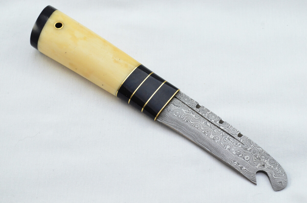 New Fantastic Genuine Laminate Handle Sgian Dubh Bottle Opener Damascus Steel Made in Sheffield England - Image 5