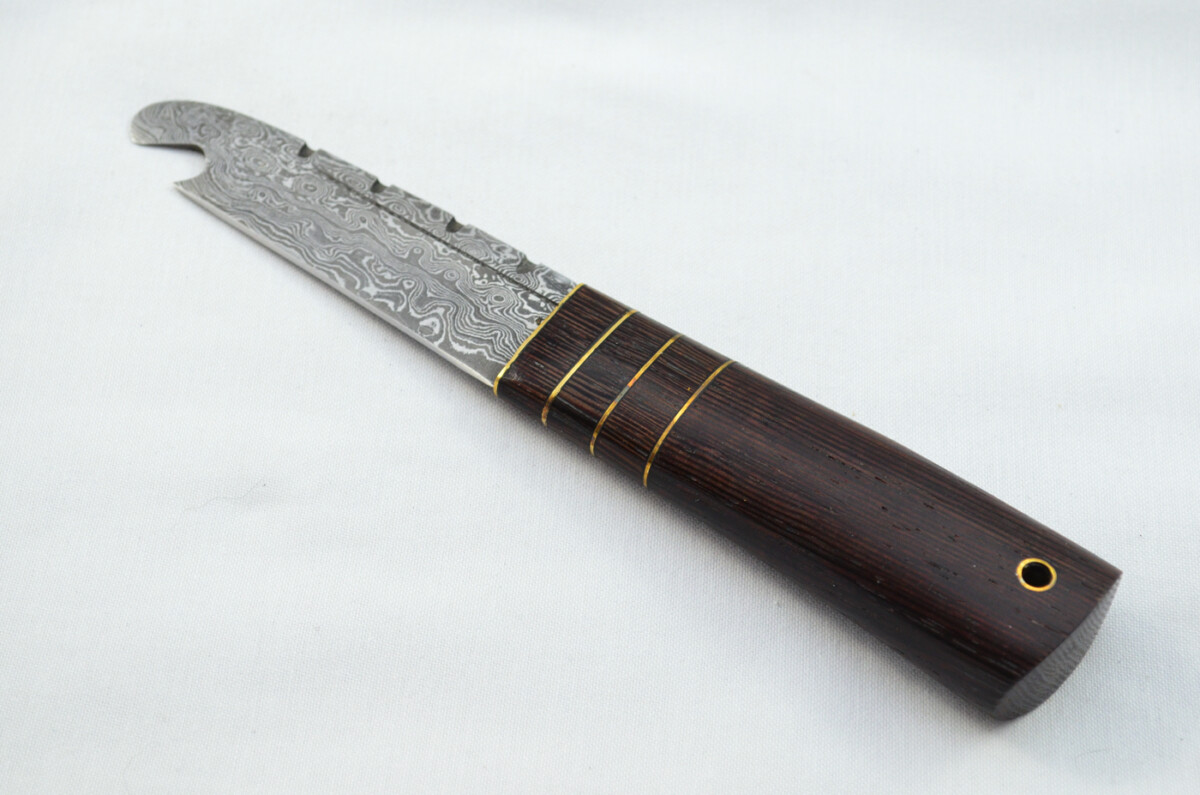 New Fantastic Genuine Laminate Handle Sgian Dubh Bottle Opener Damascus Steel Made in Sheffield England - Image 2