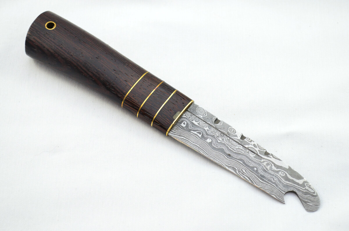 New Fantastic Genuine Laminate Handle Sgian Dubh Bottle Opener Damascus Steel Made in Sheffield England - Image 4