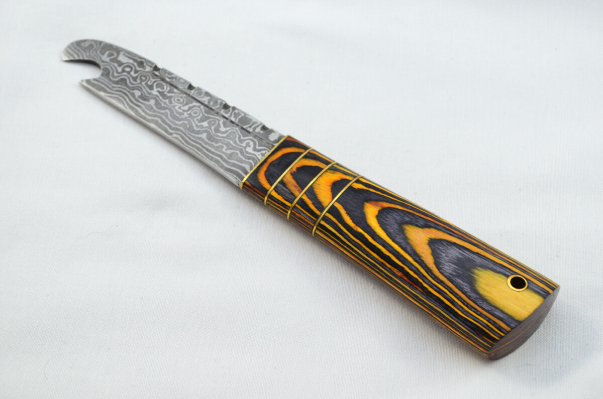 New Fantastic Genuine Laminate Handle Sgian Dubh Bottle Opener Damascus Steel Made in Sheffield England - Image 5