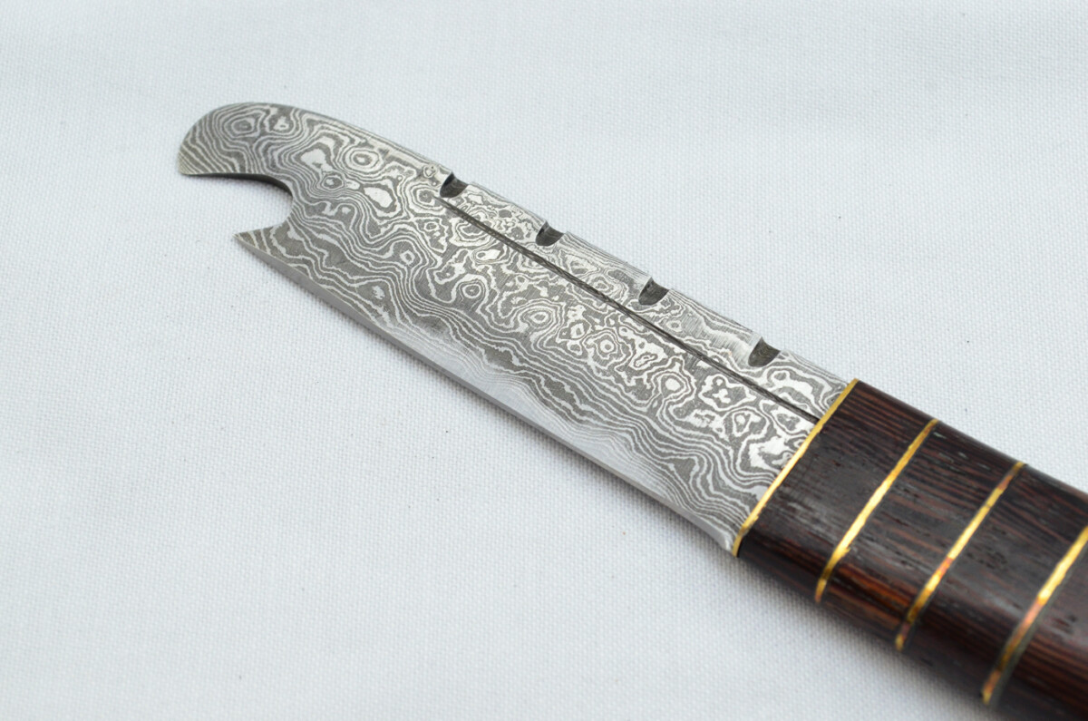 New Fantastic Genuine Laminate Handle Sgian Dubh Bottle Opener Damascus Steel Made in Sheffield England - Image 4