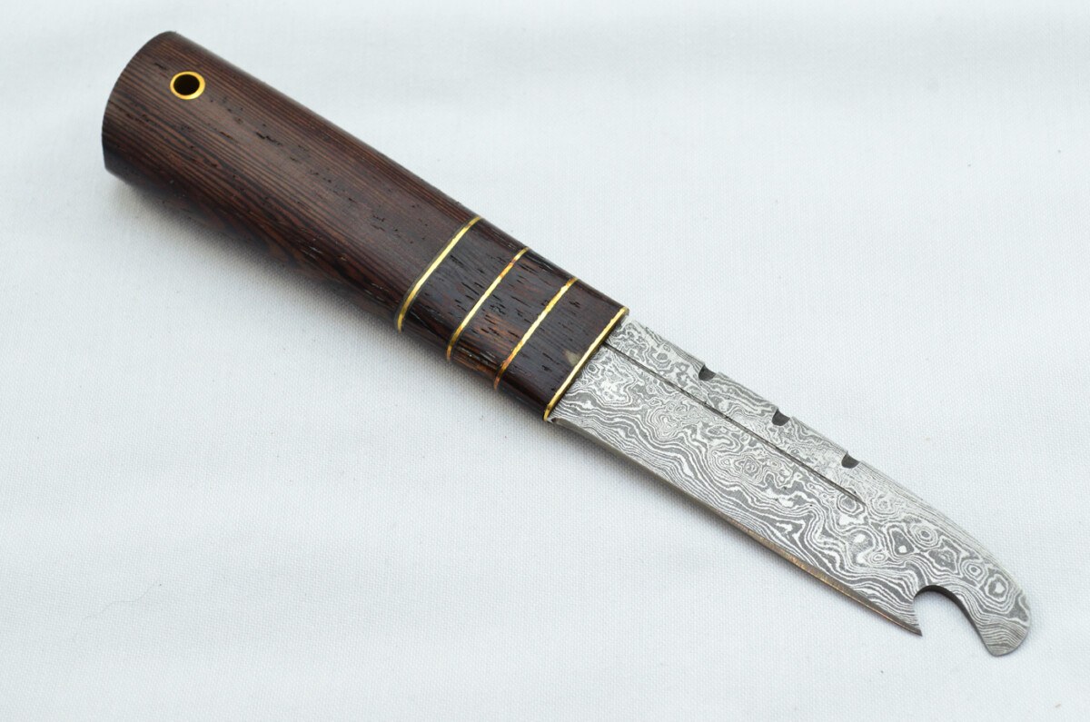 New Fantastic Genuine Laminate Handle Sgian Dubh Bottle Opener Damascus Steel Made in Sheffield England - Image 2