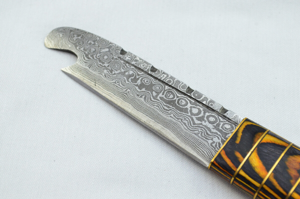 New Fantastic Genuine Laminate Handle Sgian Dubh Bottle Opener Damascus Steel Made in Sheffield England - Image 3