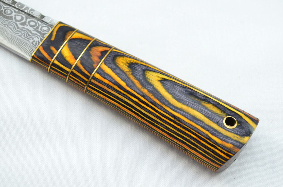 New Fantastic Genuine Laminate Handle Sgian Dubh Bottle Opener Damascus Steel Made in Sheffield England - Image 4