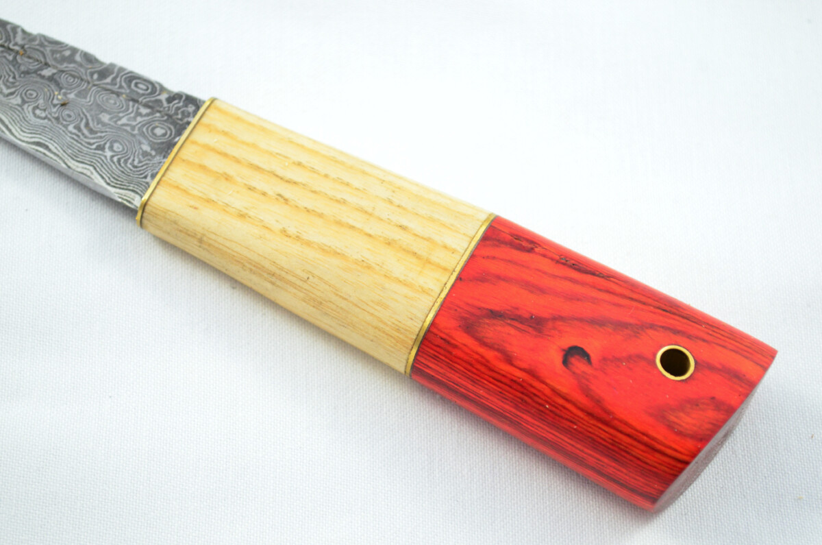 New Fantastic Coloured Laminate Sgian Dubh Damascus Steel Made in Sheffield England Superior Sheath inc Presentation Box - Image 5