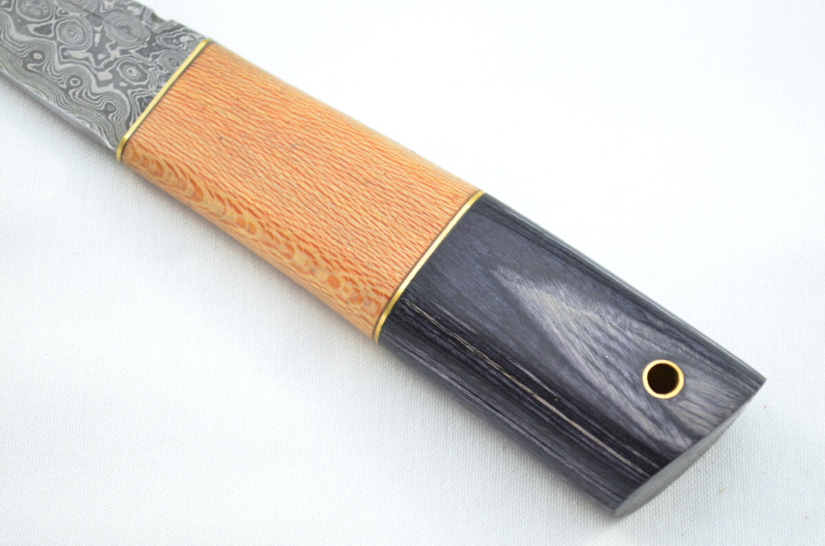 New Fantastic Coloured Laminate Sgian Dubh Damascus Steel Made in Sheffield England Superior Sheath inc Presentation Box - Image 5