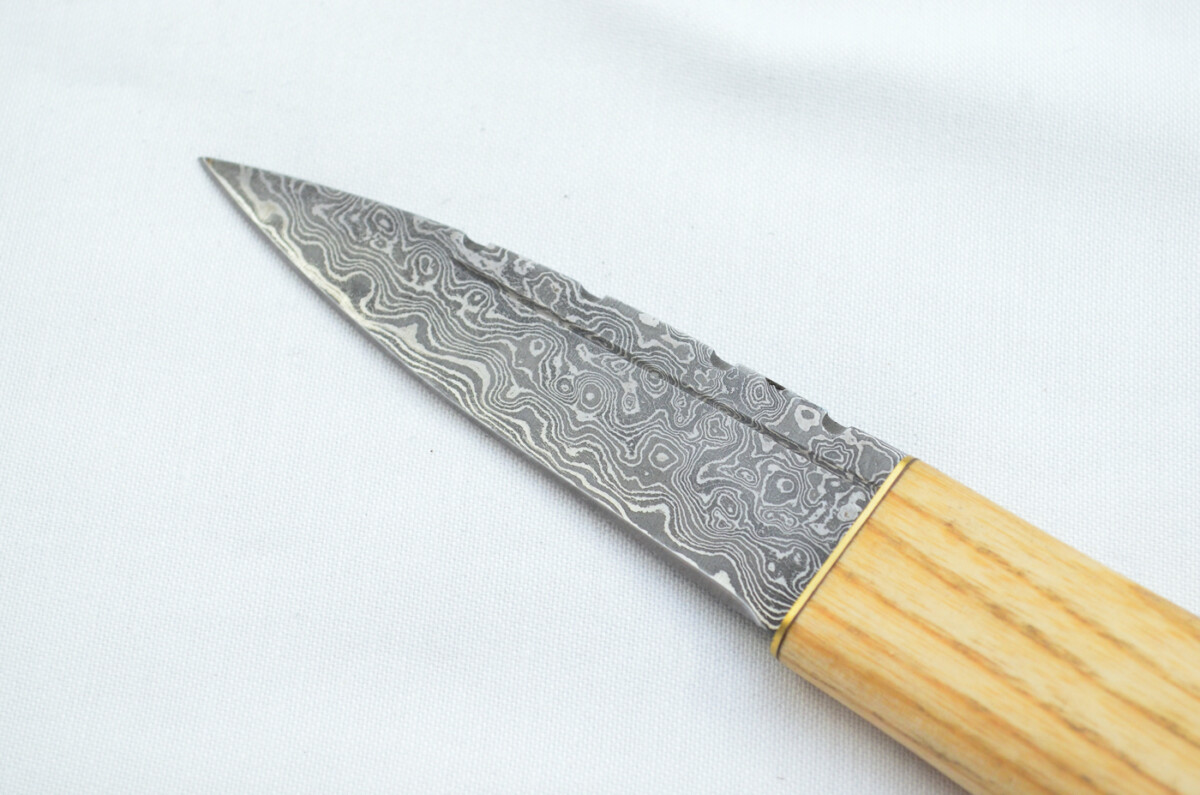 New Fantastic Coloured Laminate Sgian Dubh Damascus Steel Made in Sheffield England Superior Sheath inc Presentation Box - Image 2