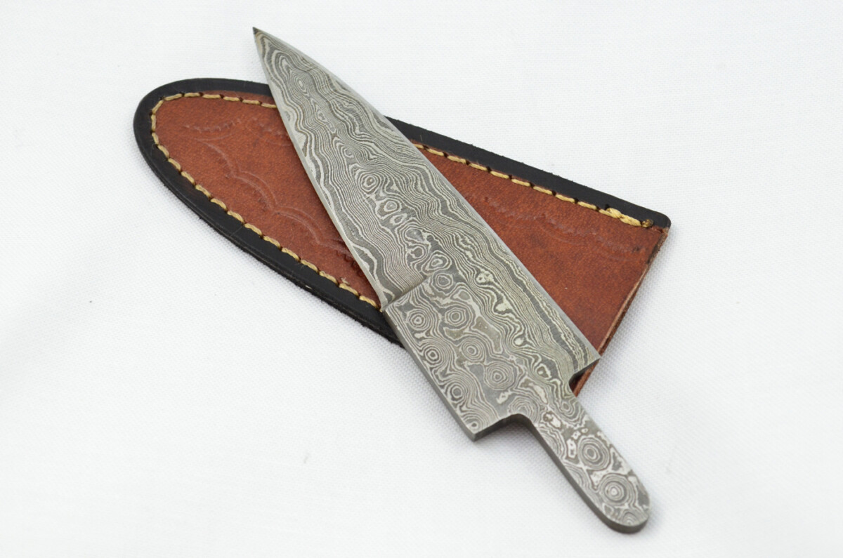 New Fantastic Sgian Dubh Damascus Steel Swaged Edge Blank Blade Made in Sheffield England