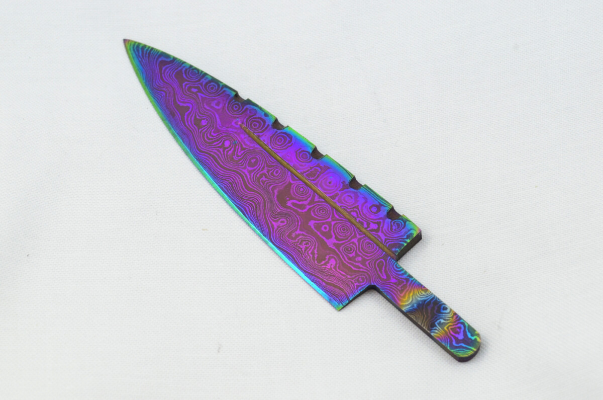 New Fantastic Heat Treated Sgian Dubh Damascus Steel Blank Blade Made in Sheffield England - Image 2