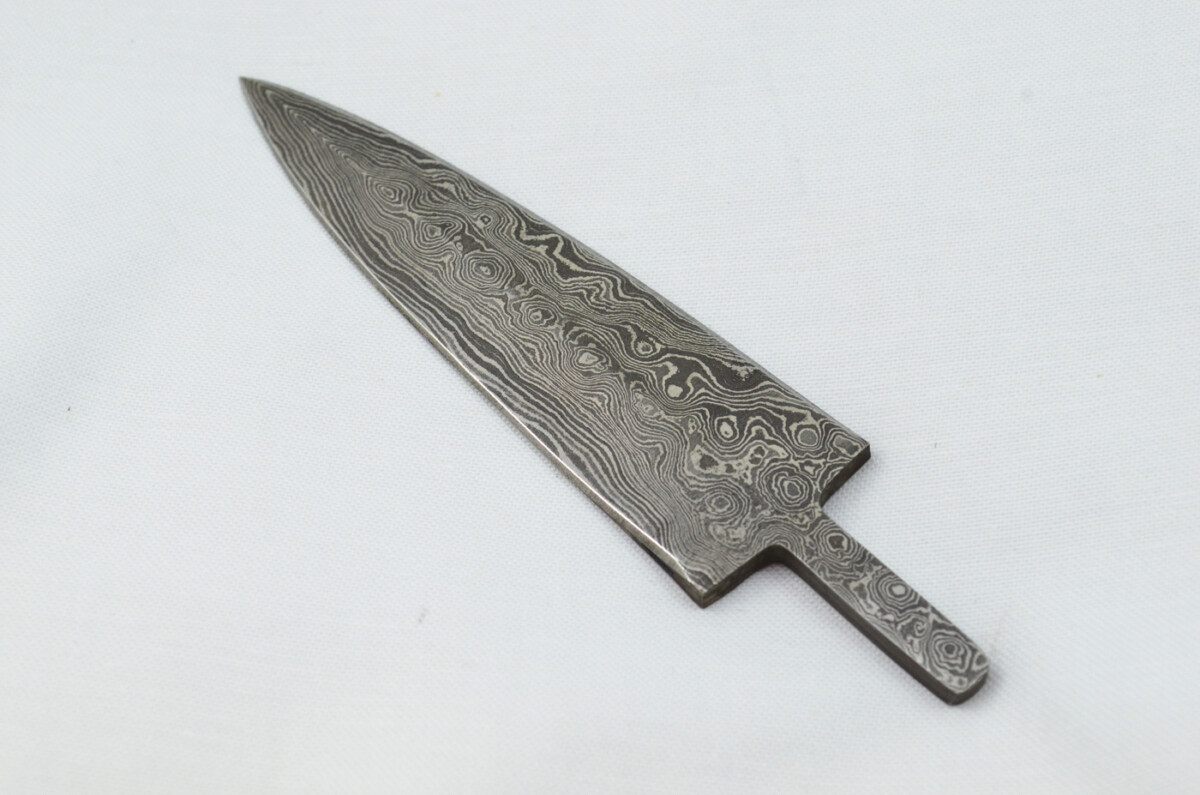 New Fantastic Sgian Dubh Damascus Steel Double Edge Blank Blade Made in Sheffield England - Image 2
