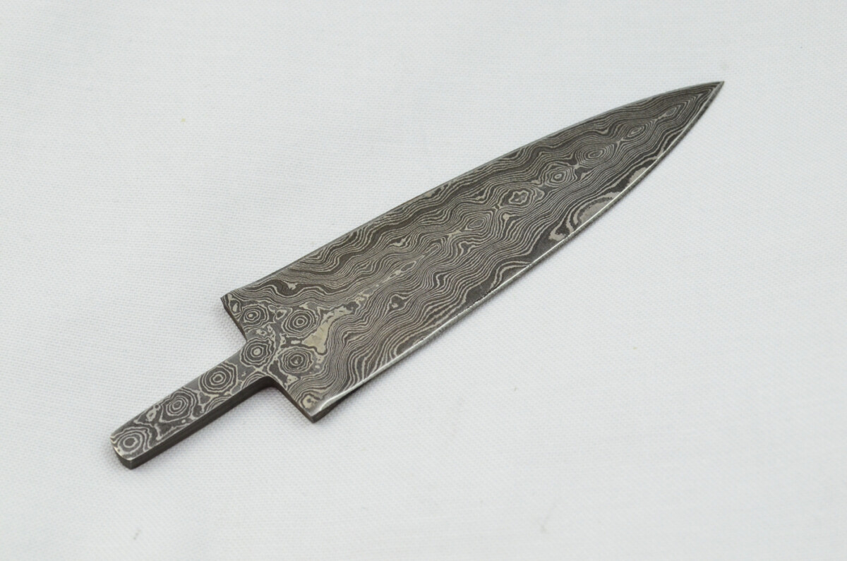 New Fantastic Sgian Dubh Damascus Steel Double Edge Blank Blade Made in Sheffield England - Image 4