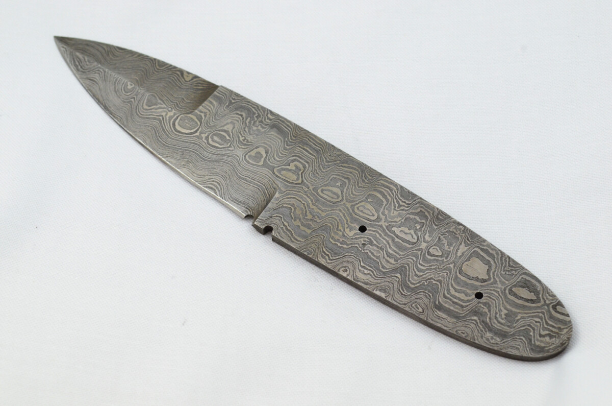 New Fantastic Sgian Dubh Damascus Steel Swaged Edge Scale Tang Blank Blade Made in Sheffield England - Image 2