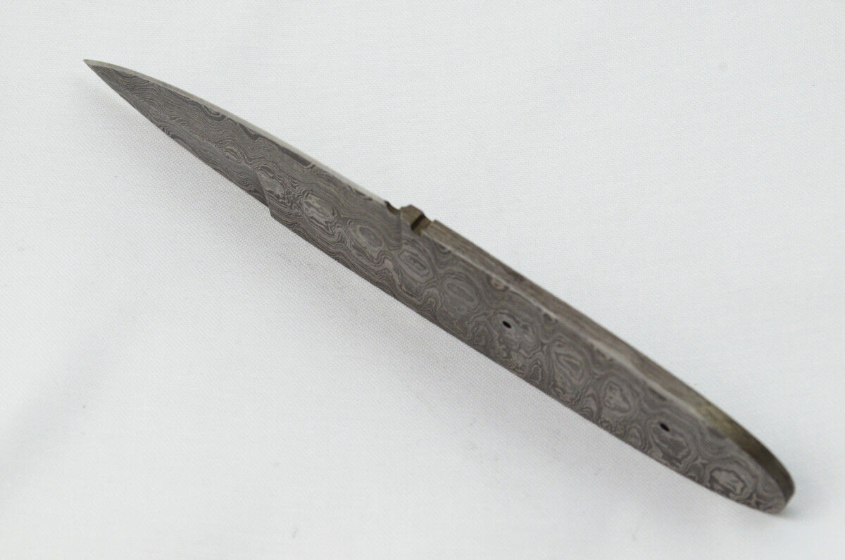 New Fantastic Sgian Dubh Damascus Steel Swaged Edge Scale Tang Blank Blade Made in Sheffield England - Image 3