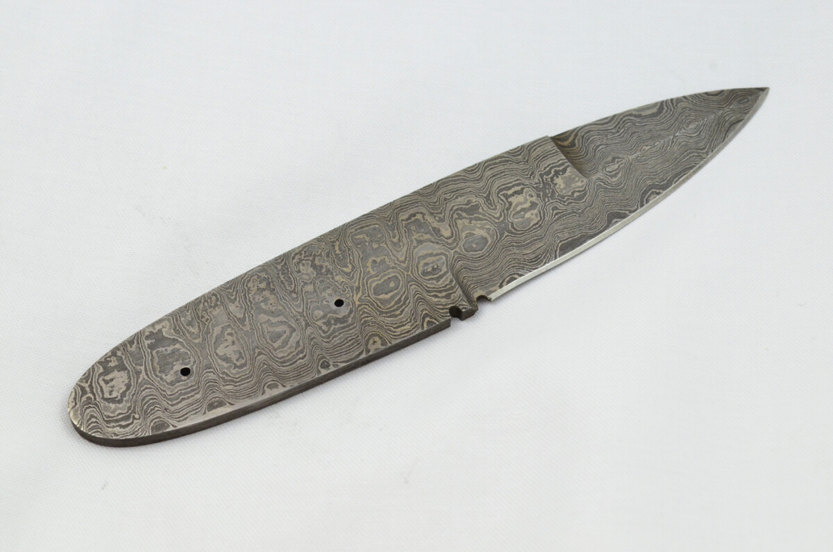 New Fantastic Sgian Dubh Damascus Steel Swaged Edge Scale Tang Blank Blade Made in Sheffield England - Image 5