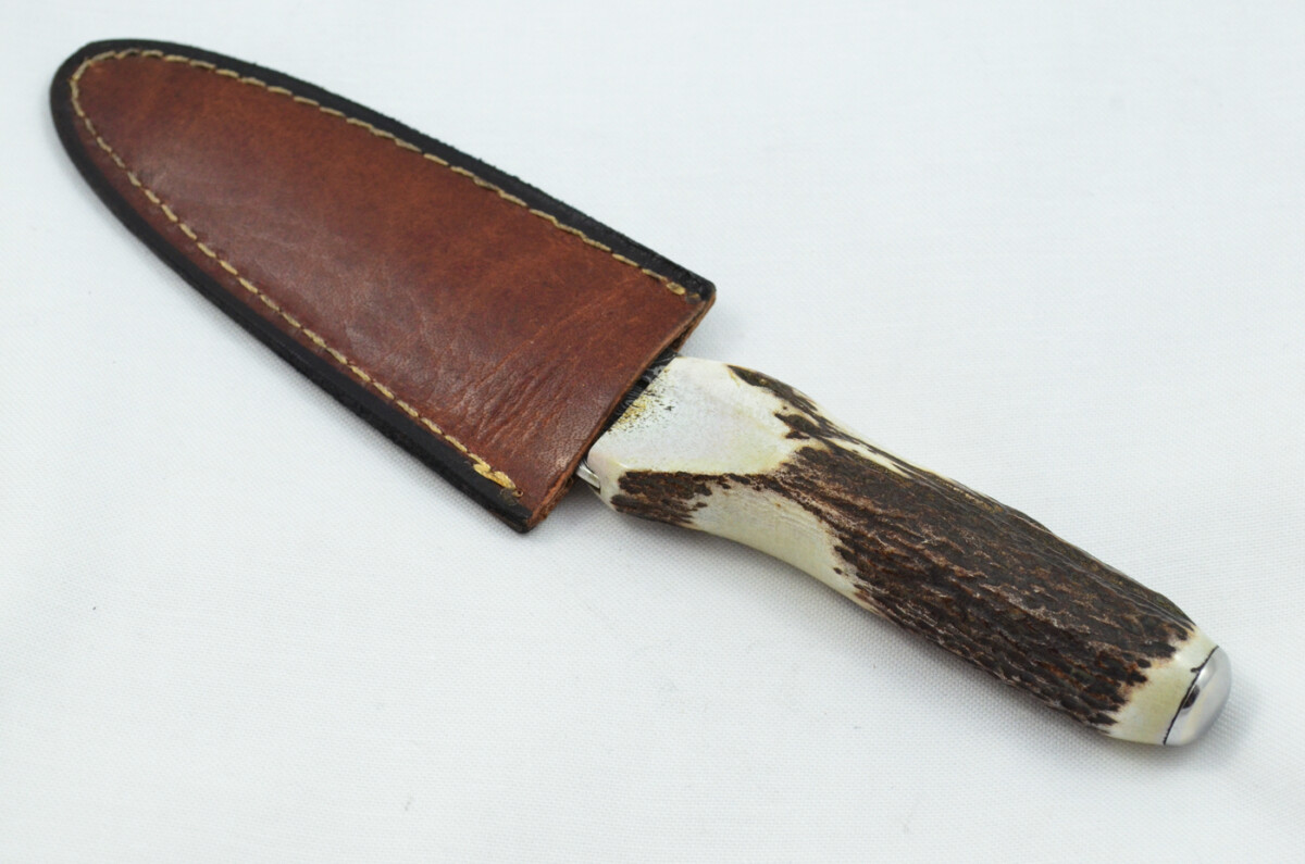 A Fantastic Genuine Stag Horn Handle Damascus Steel Sgian Bru Made in Sheffield England - Image 8