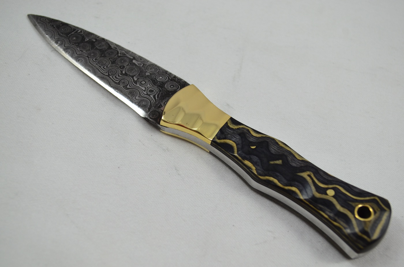 2026 Collection - Damascus Blade Laminate Wood & Handled Scottish Knife Sgian Dubh Dirk Leather Sheath Limited Edition 1 of 20 - Image 2