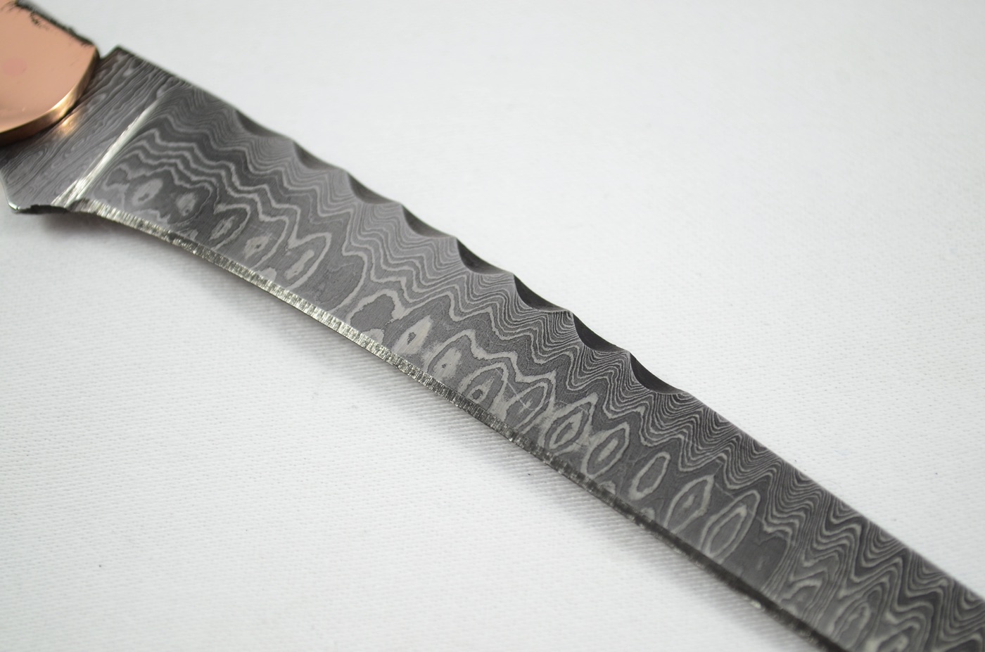 2026 Collection - Damascus Blade Laminate Wood Ham Knife Copper Bolsters Limited Edition 1 of 20 - Image 5