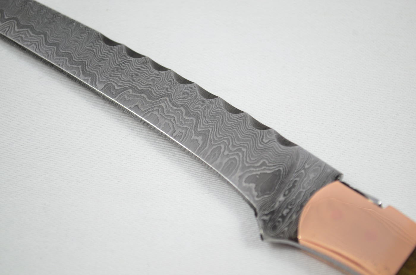 2026 Collection - Damascus Blade Laminate Wood Ham Knife Copper Bolsters Limited Edition 1 of 20 - Image 6