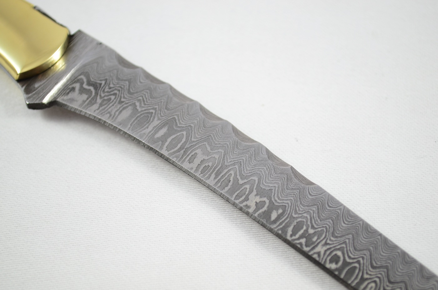 2026 Collection - Damascus Blade Laminate Wood Ham Knife Brass Bolsters Limited Edition 1 of 20 - Image 4