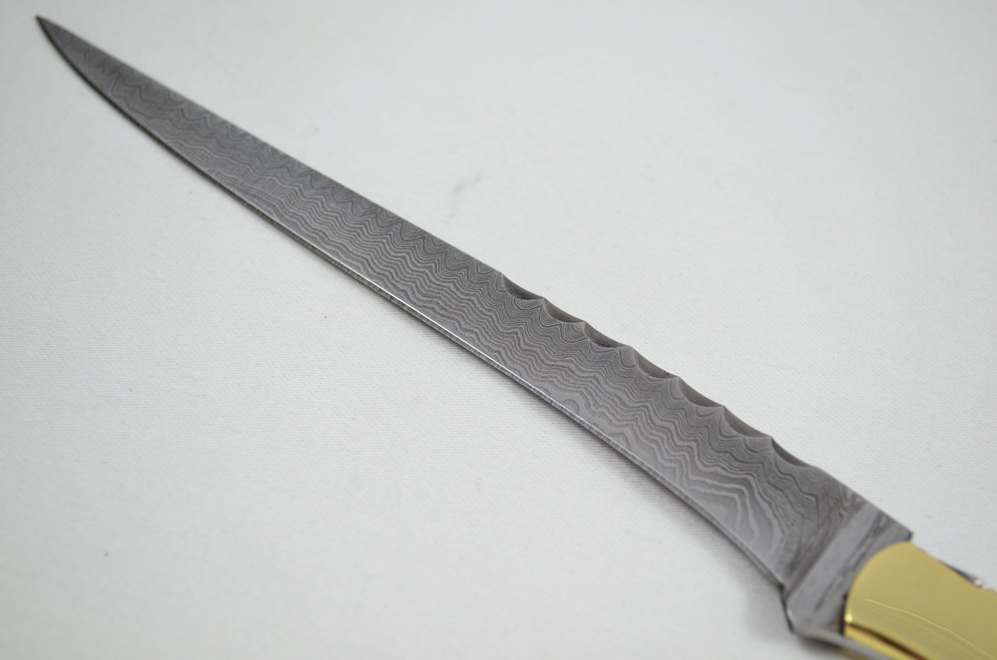 2026 Collection - Damascus Blade Laminate Wood Ham Knife Brass Bolsters Limited Edition 1 of 20 - Image 5