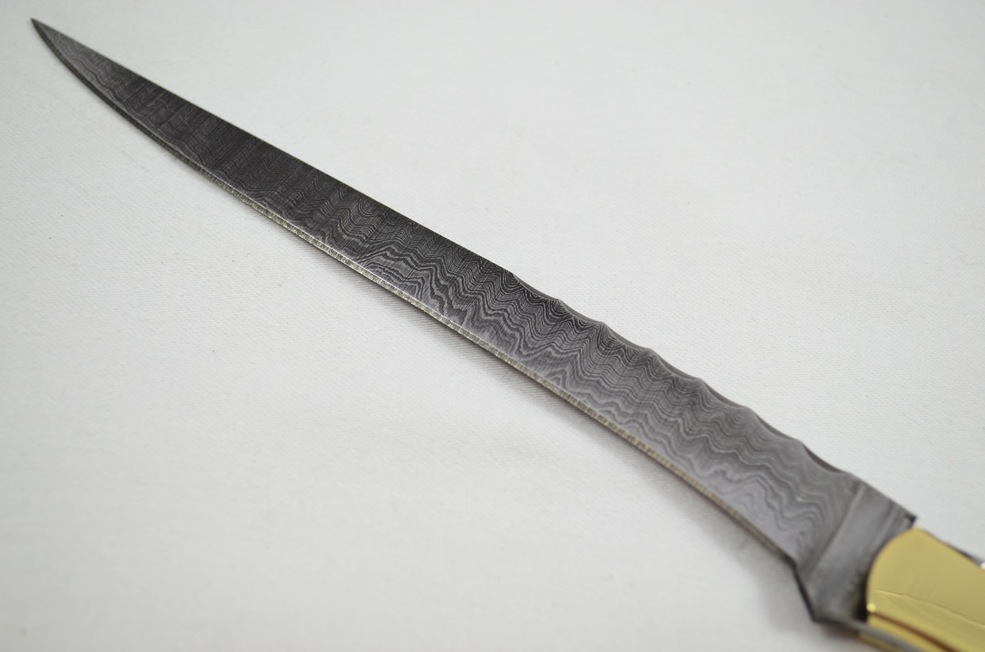 2026 Collection - Damascus Blade Ham Knife Water Buffalo Brass Bolsters Limited Edition 1 of 20 - Image 4