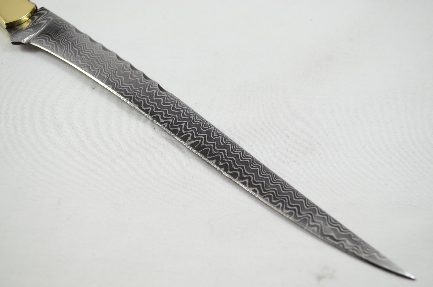 2026 Collection - Damascus Blade Ham Knife Rosewood Brass Bolsters Limited Edition 1 of 20 - Image 4