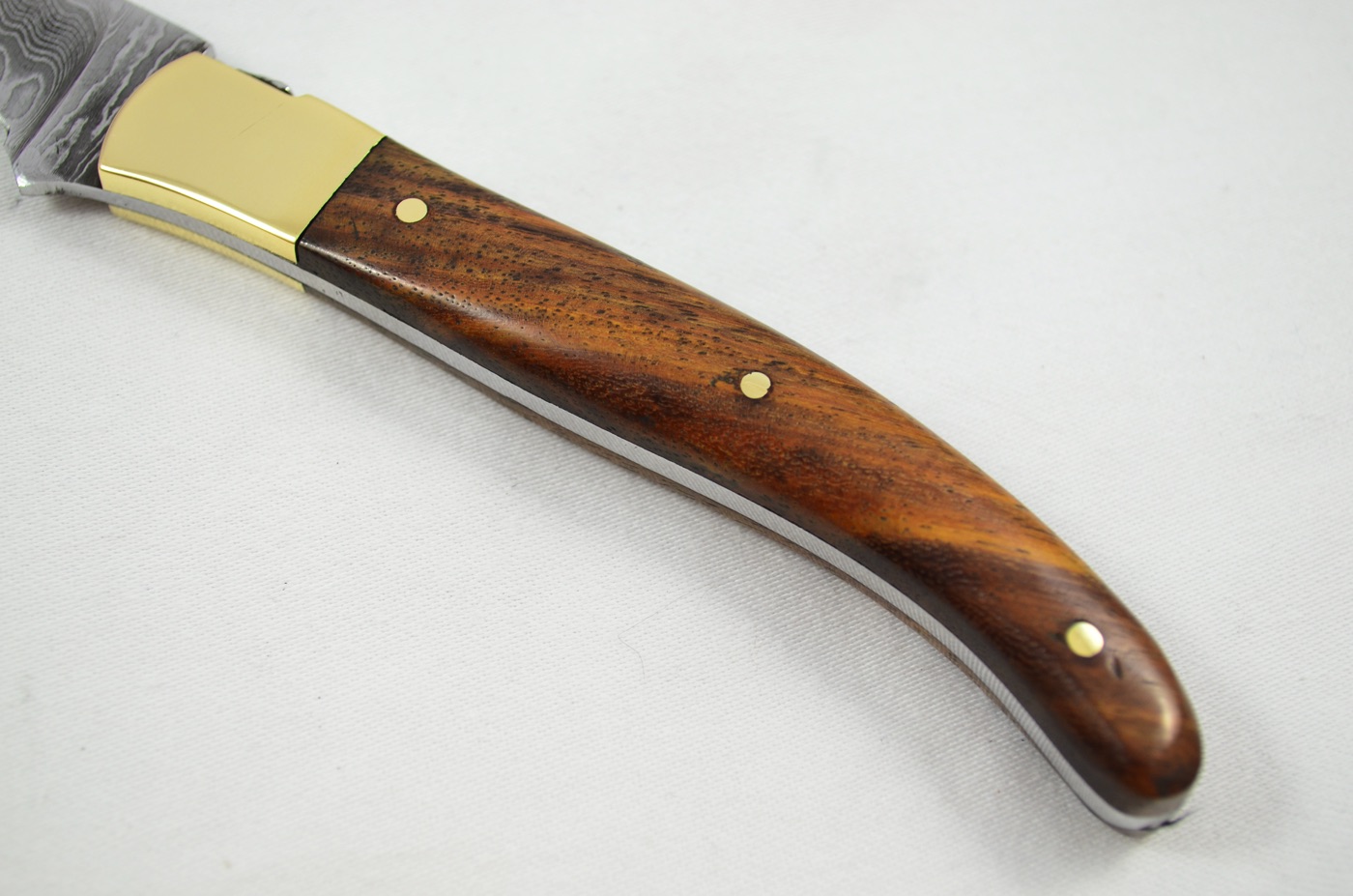 2026 Collection - Damascus Blade Ham Knife Rosewood Brass Bolsters Limited Edition 1 of 20 - Image 6