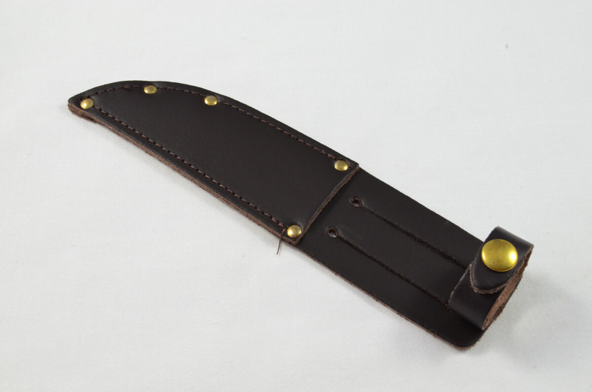 Brand New Bowie / Hunting / Bushcraft Belt Sheath - Brown Leather - SMALL - Made in Sheffield