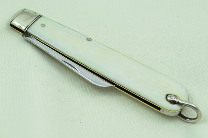 Sheffield Made 1 Blade Imitation Ivory Scaled Pen Knife Maker Unknown C 1900 - Image 6
