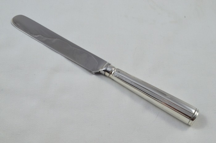 1780 Antique Rare London Set of 12 Table Sterling Silver Knives Georgian Moses Brent - Image 3
