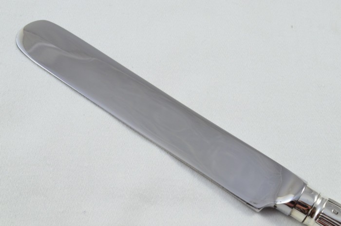 1780 Antique Rare London Set of 12 Table Sterling Silver Knives Georgian Moses Brent - Image 6