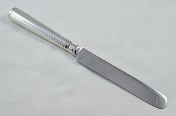 1780 Antique Rare London Set of 12 Table Sterling Silver Knives Georgian Moses Brent - Image 5