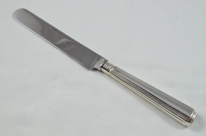 1805 Antique Moses Brent London Set of 6 Table & 6 Dessert Sterling Silver Knives Georgian - Image 6