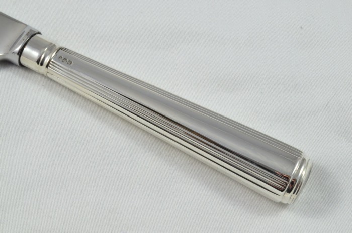 1805 Antique Moses Brent London Set of 6 Table & 6 Dessert Sterling Silver Knives Georgian - Image 7