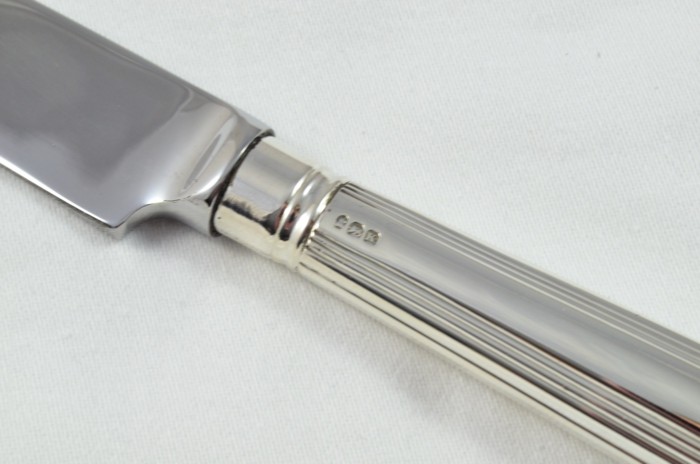 1805 Antique Moses Brent London Set of 6 Table & 6 Dessert Sterling Silver Knives Georgian - Image 2