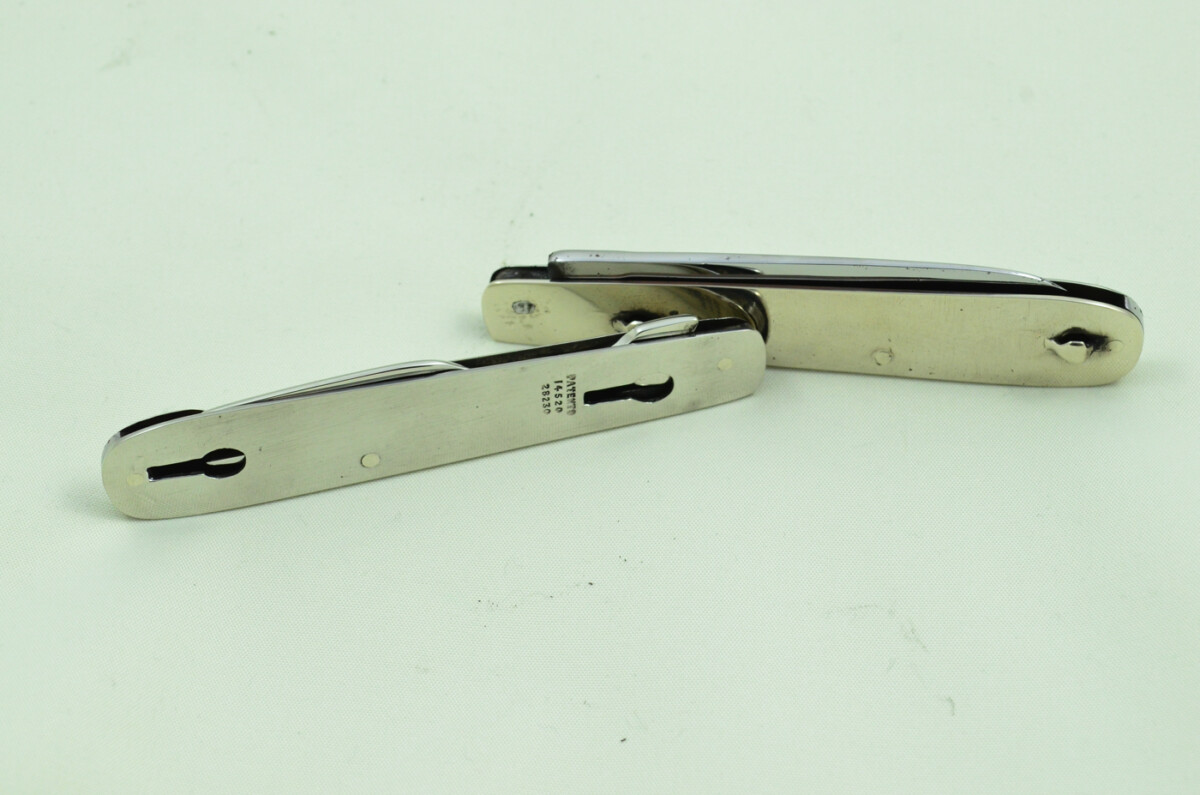 Singleton Sheffield Made 2 Piece Travelling/Campaign Knife and fork set Brass Scaled - Image 10