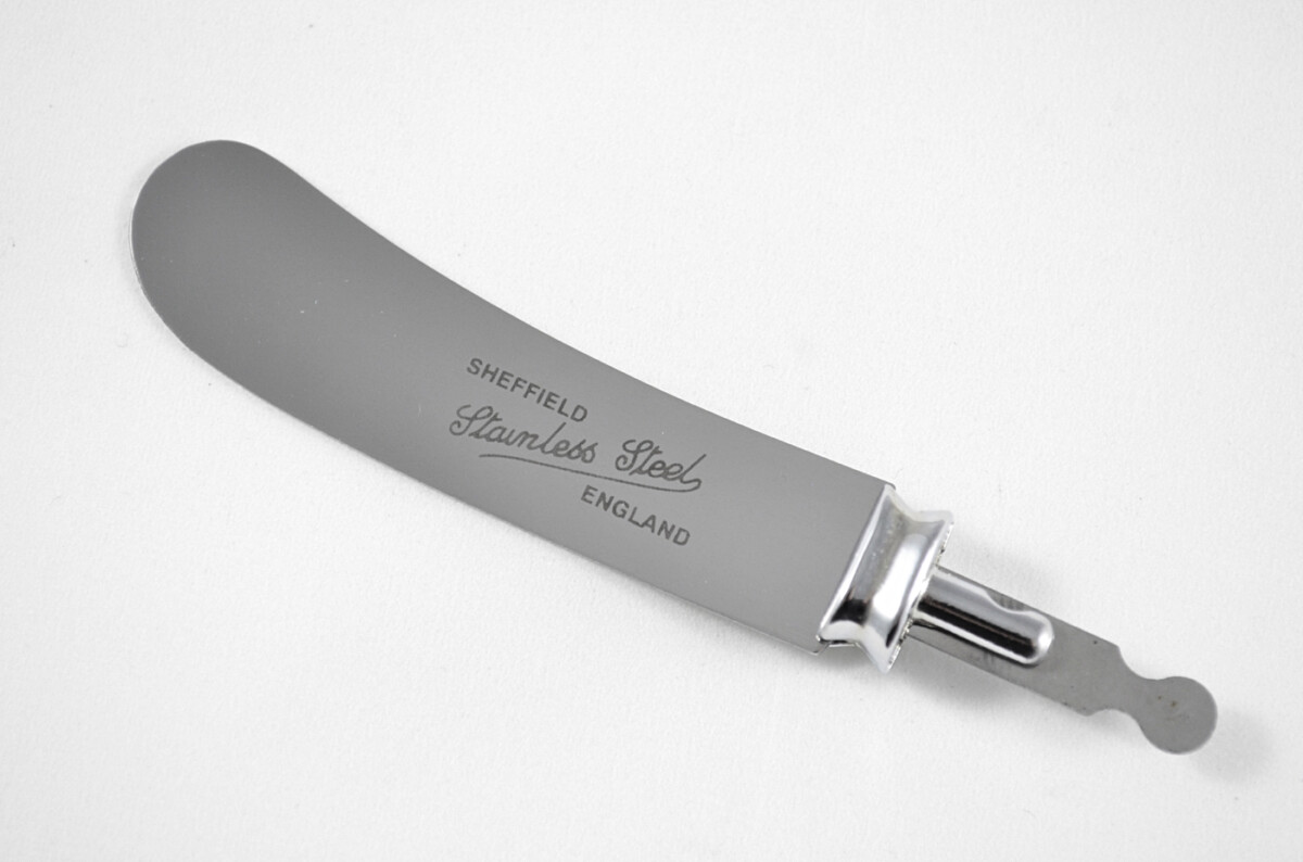 Stamped Sheffield Made Stainless Steel Small Butter Knife Blade with Bolster