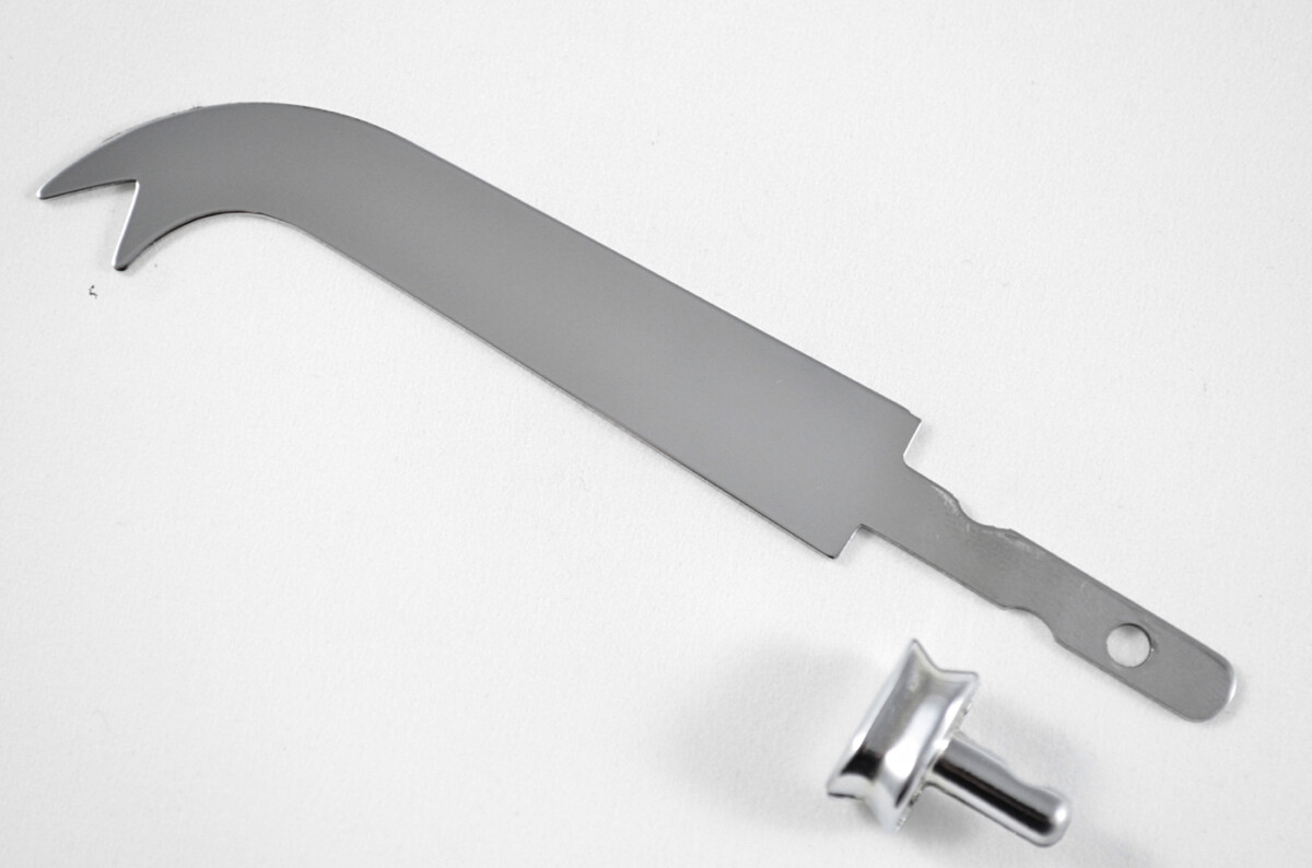 Stamped Sheffield Made Stainless Steel Small Cheese Knife Blade with Bolster - Image 2