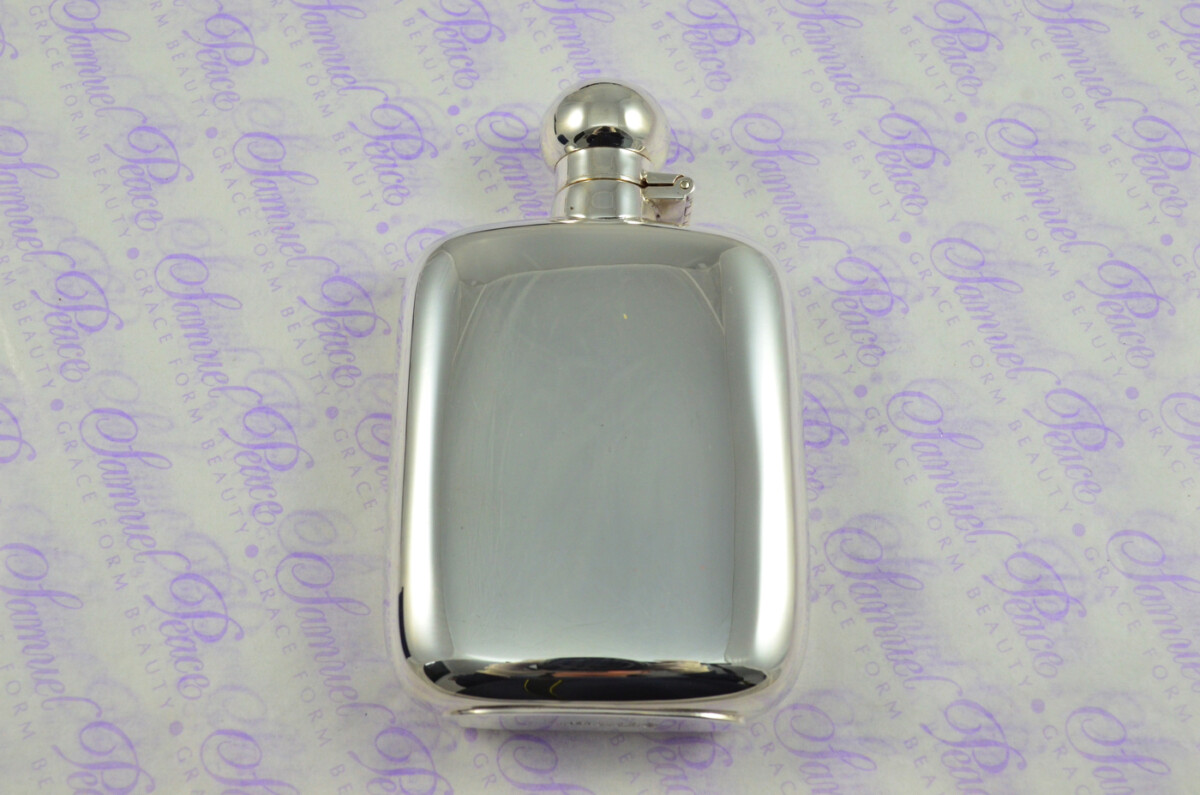 Sterling Silver Hallmarked Oval Hip Flask 4oz Bayonet Top Hallmarked 2025 - Image 5