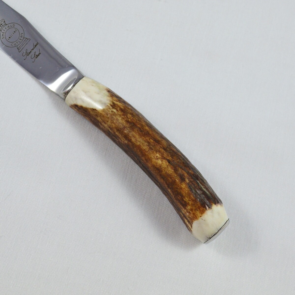 A Genuine Stag Horn Handled Steak Knife Serrated - Image 4