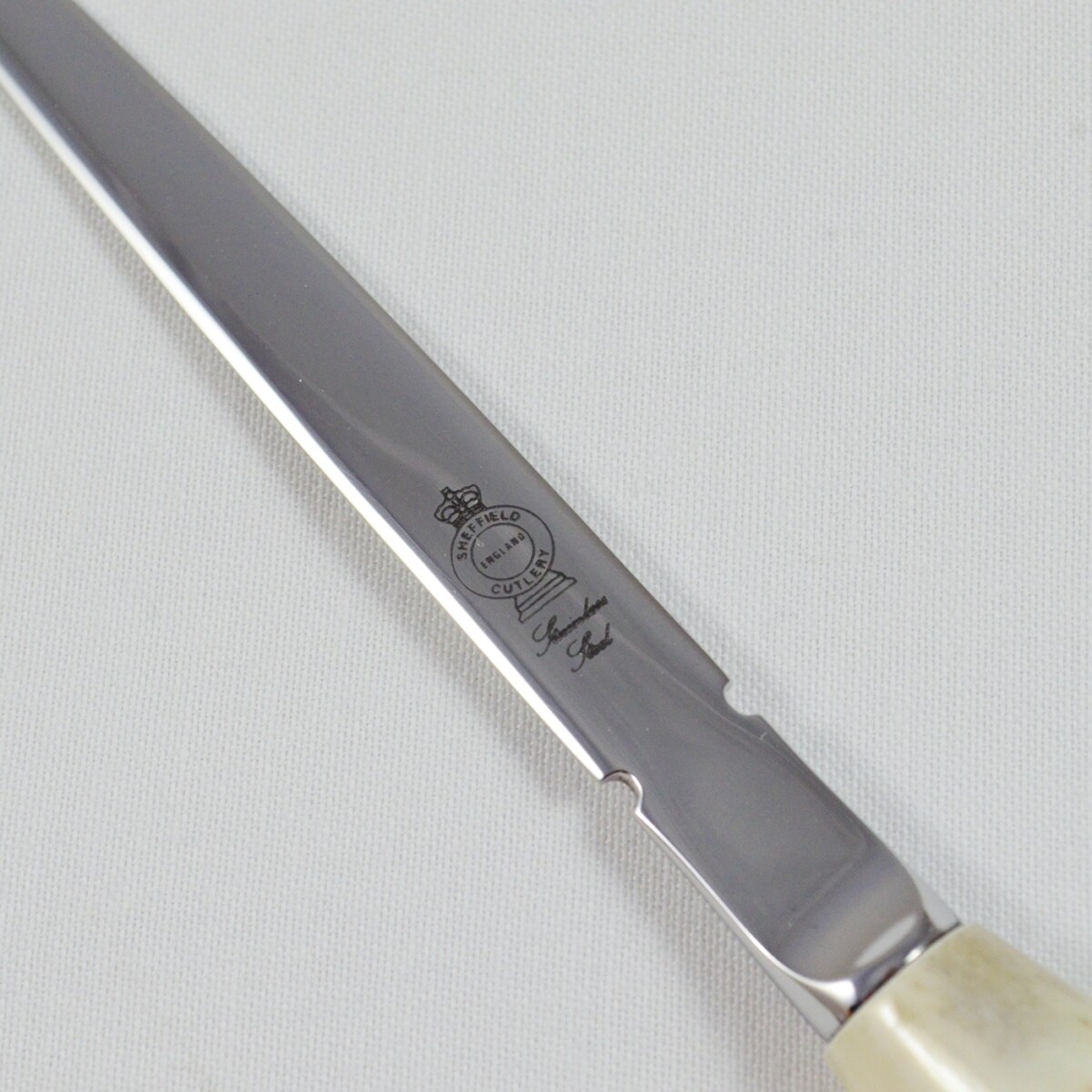 A Genuine Stag Horn Handled Letter Opener Gift Boxed 4 1/2" Blade - Image 3