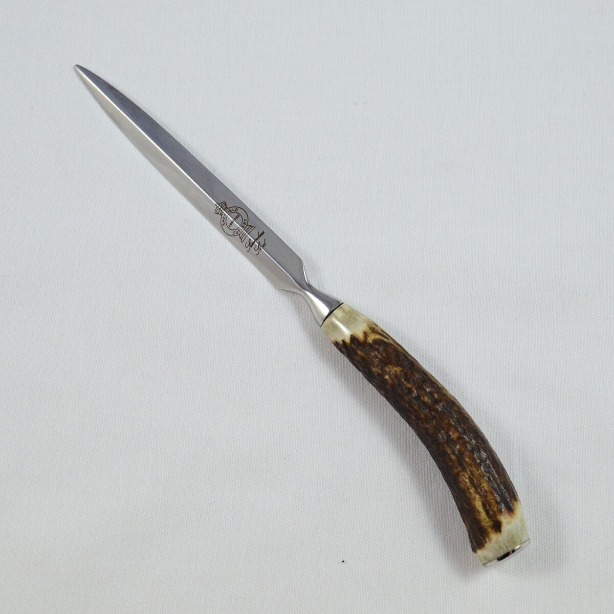 A Genuine Stag Horn Handled Diamond Letter Opener Gift Boxed