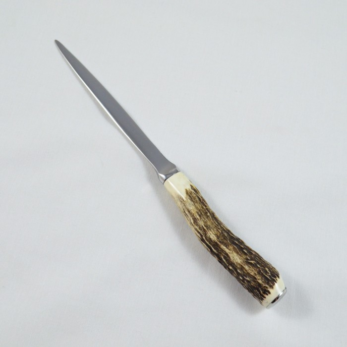 A Genuine Stag Horn Handled Letter Opener Gift Boxed 5 1/4" Blade - Image 4
